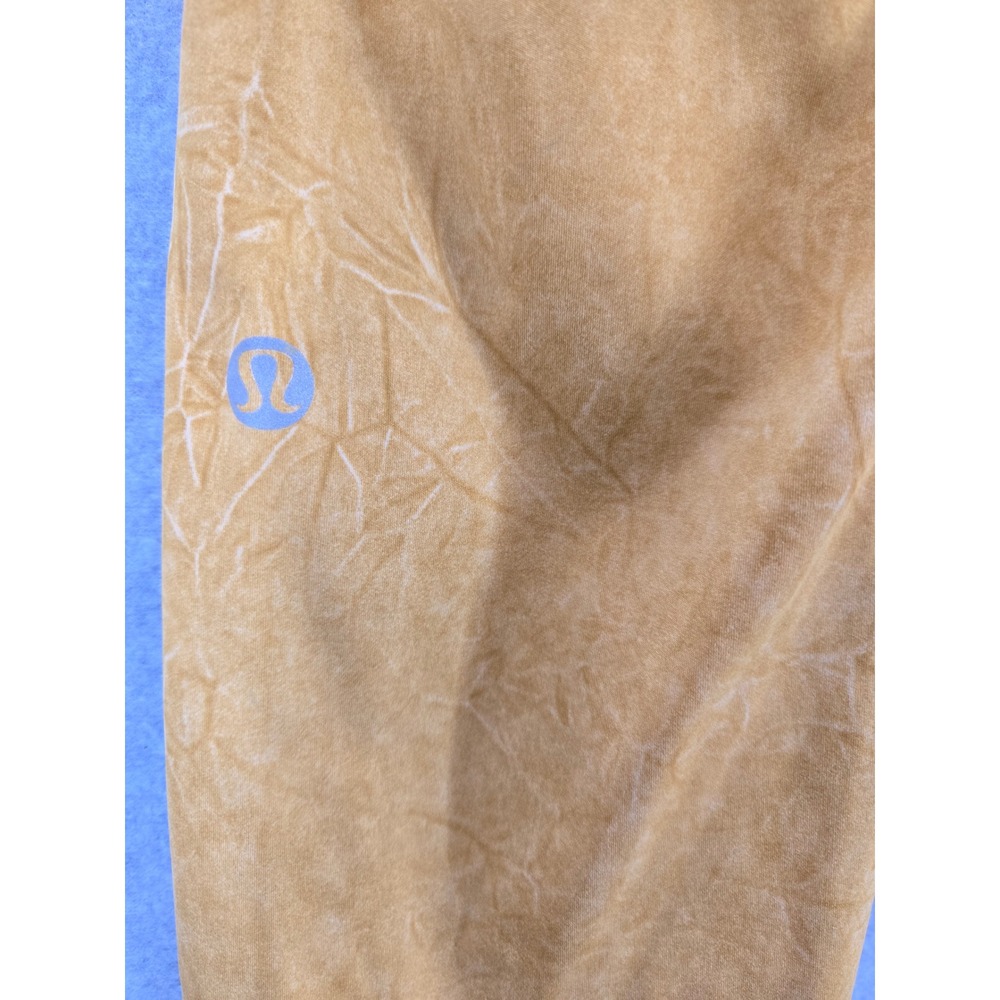 Lululemon Fast and Free High-Rise Tight 25 Crinkle Wash Ice Dye Mustard Yellow 6 - Picture 5 of 7
